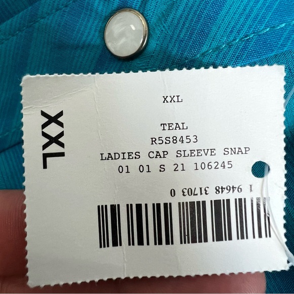 NWT Panhandle Rough Stock Cap Sleeve Snap Shirt Size XXL - Picture 7 of 9